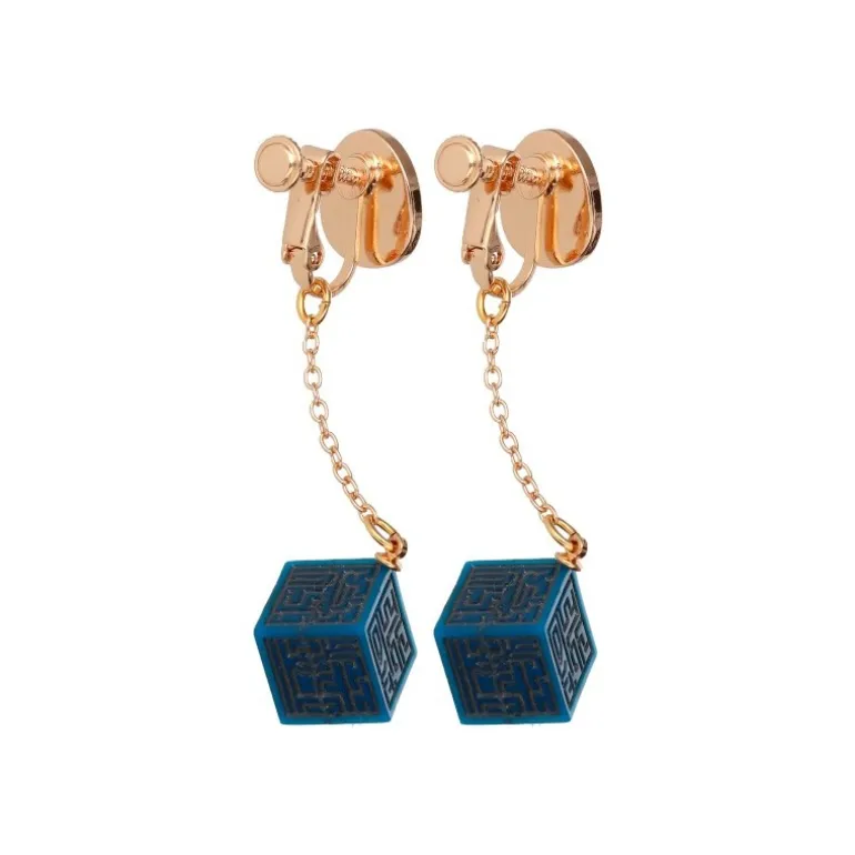 Bijou Boucle d’oreilles à Clips Cristal Volucite et Monolithe - Le Ch