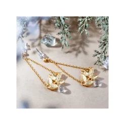 Bijou Boucle d’oreilles Totoro Blanc Caché Dans Une Feuille - Mon Voi