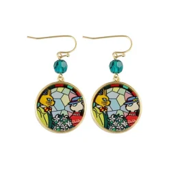 Bijou Boucles d’oreilles Louise et Baron Vitrail- Si tu tends l'oreil