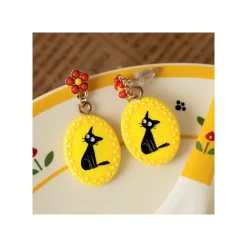 Boucles d’oreilles fantaisie jaunes Jiji - Kiki la petite sorcière