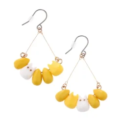 Boucles d’oreilles Totoro blanc & Maïs - Mon Voisin Totoro