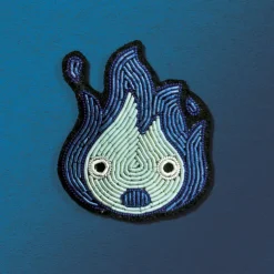 Broche Cannetille Calcifer bleu - Le Château Ambulant