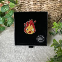 Broche Cannetille Calcifer jaune - Le Château Ambulant