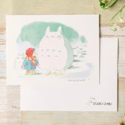 Carte de vœux aquarelle 24 x 15,8 cm Hiver - Mon Voisin Totoro