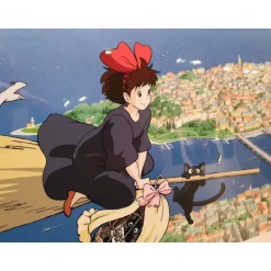 CELLULOID D'ART KIKI LIVRE UN CADEAU- STUDIO GHIBLI