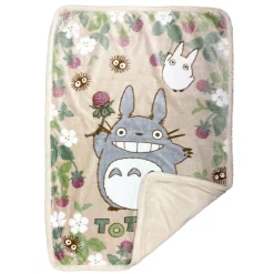 Couverture fluffy Totoro Framboise 100x140 cm - Mon Voisin Totoro