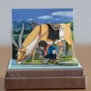 Diorama papier Ashitaka et Yakuru -Princesse Mononoké