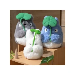 Peluche Nakayoshi Totoro Blanc avec feuille - Mon Voisin Totoro
