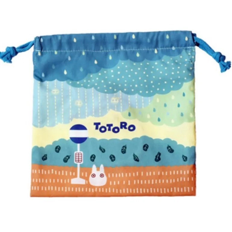 Sacoche à cordon Totoro sous la pluie 20 x 19 cm - Mon Voisin Totoro