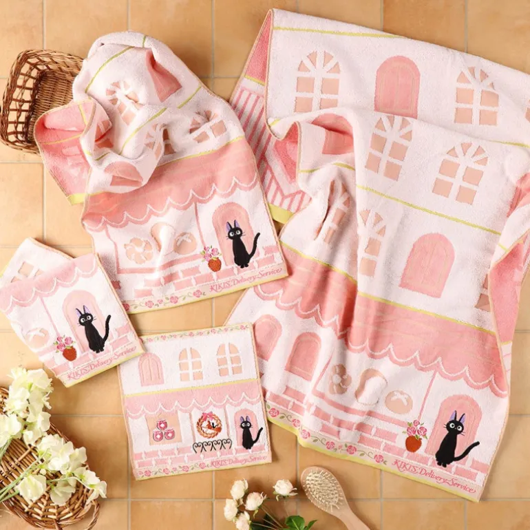 Serviette Jiji Coin de rue 34x80 cm - Kiki la petite sorcière