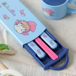 Set Baguettes Cuillère Fourchette Ponyo dans la mer - Ponyo sur la fa