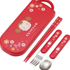 Set Baguettes Cuillère Fourchette Mei rouge - Mon Voisin Totoro
