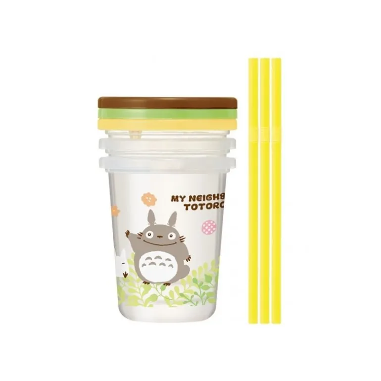 Set de 3 Verres avec Pailles - Mon Voisin Totoro