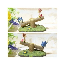 Statue Balancoire Mei Et Totoro Bleu Et Blanc  - Mon Voisin Totoro