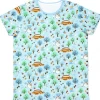 T-SHIRTS PATTERNE TOTORO FORÊT BLEU CLAIR S(FEMME) - MON VOISIN TOTRO